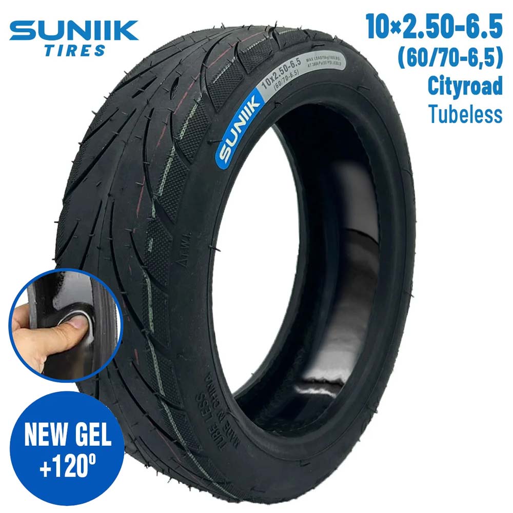 Accesorio para patinetes eléctricos - Neumático con gel antipinchazo 10x2,50-6,5 Cityroad