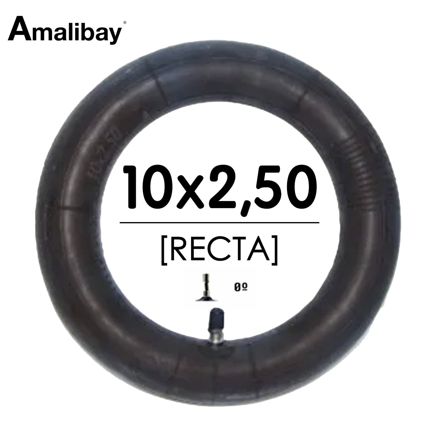 Accesorio para patinetes eléctricos - Cámara de aire 10x2,5 (válvula recta) - Premium