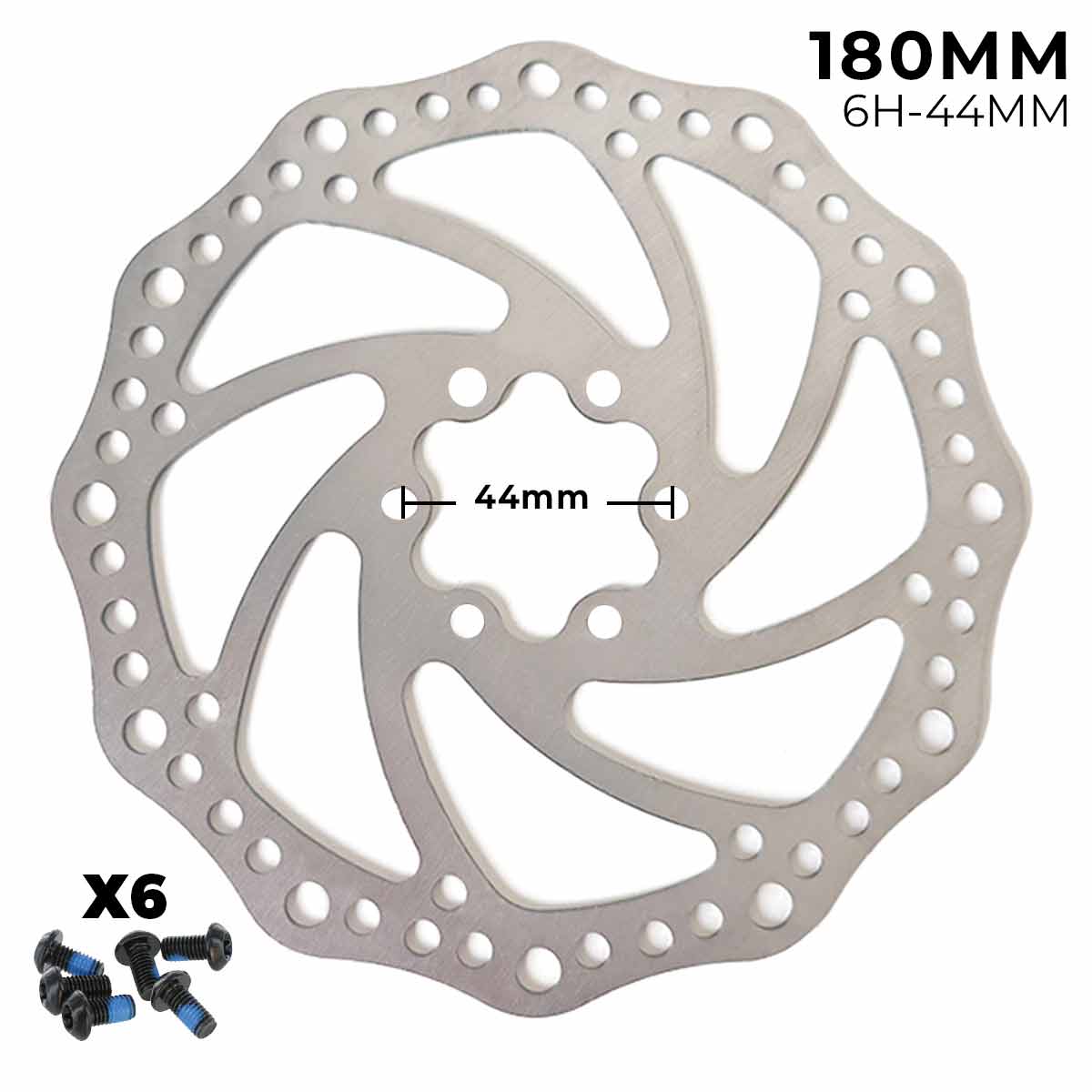 Accesorio para patinetes eléctricos - Disco de freno 180mm - Dentado (6H -44MM)