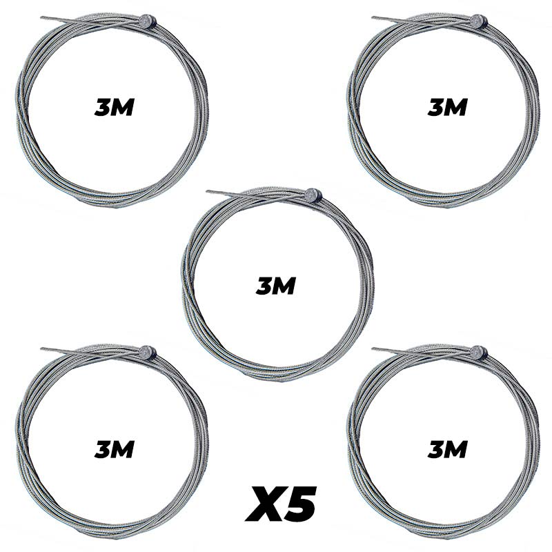 Accesorio para patinetes eléctricos - Cable de freno 3 metros genérico (pack de 5 unidades)