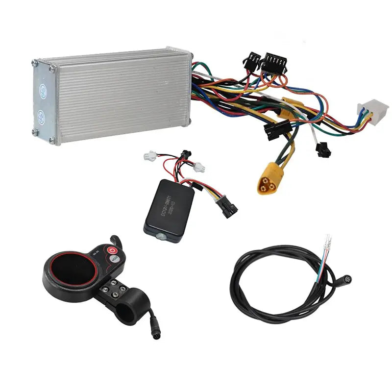 Accesorio para patinetes eléctricos - Kit electrónica genérico 52V (Display QS S4 + Controladora + Cableado)