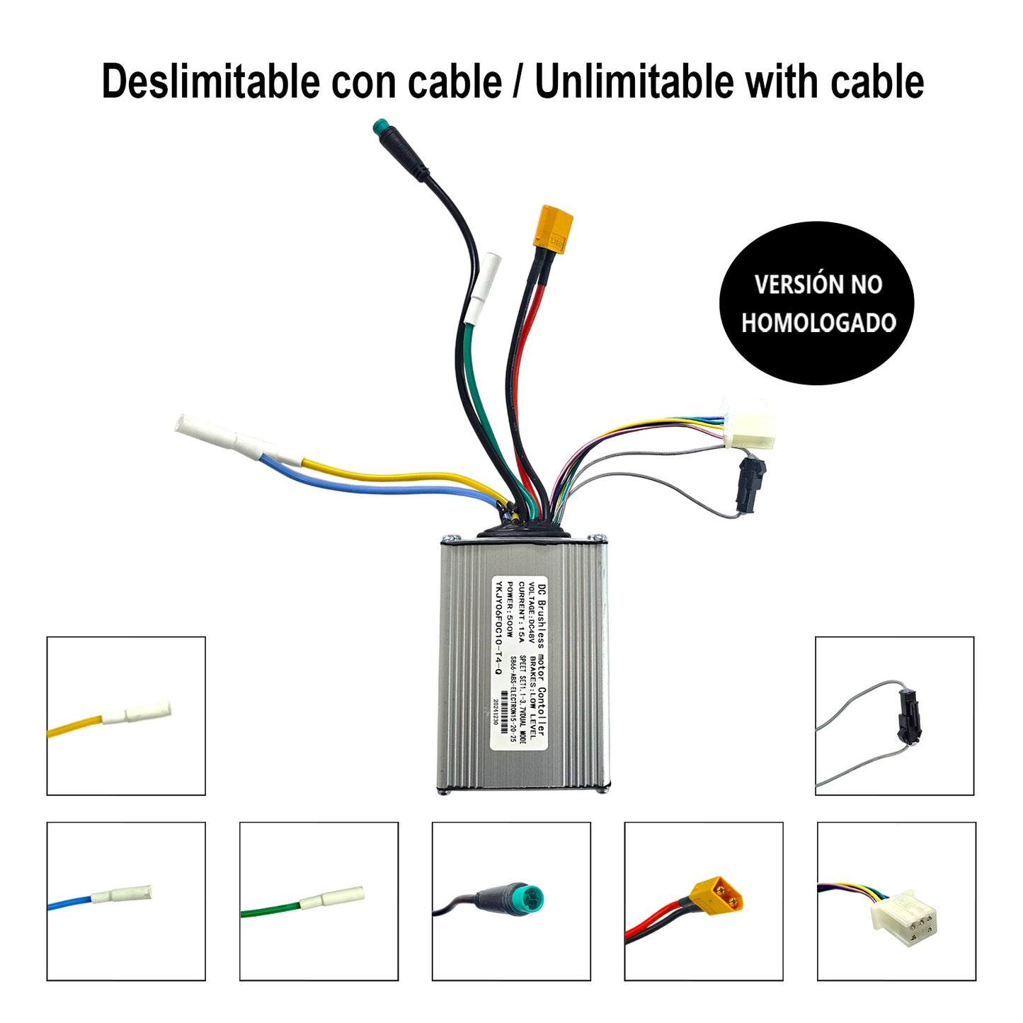 Accesorio para patinetes eléctricos - Controladora Dual Delantera 48V-15A Compatible para Smartgyro Crossover - Deslimitación CON cable - No homologado