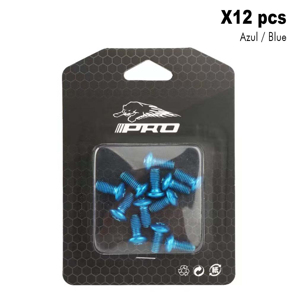 Accesorio para patinetes eléctricos - Tornillos de disco azul (Pack 12 unidades)