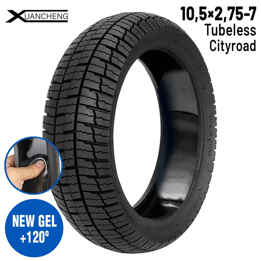 Accesorio para patinetes eléctricos - Rueda cubierta 10,5x2,75-7 Tubeless (Gel antipinchazos)