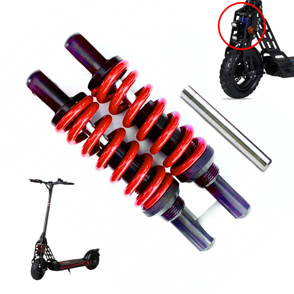Accesorio para patinetes eléctricos - Amortiguador delantero rojo para Bogist Urbetter M6, Ecoxtrem Bison, B-Mov freestyle 5