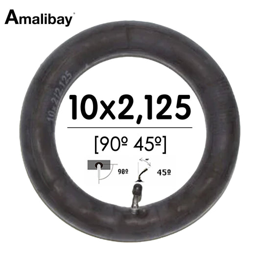 Accesorio para patinetes eléctricos - Cámara de aire reforzada 10x2,125 (válvula 90º 45º) - Premium