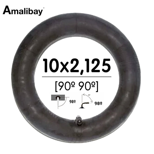 Accesorio para patinetes eléctricos - Cámara de aire 10x2,125 (valvula 90º 90º)