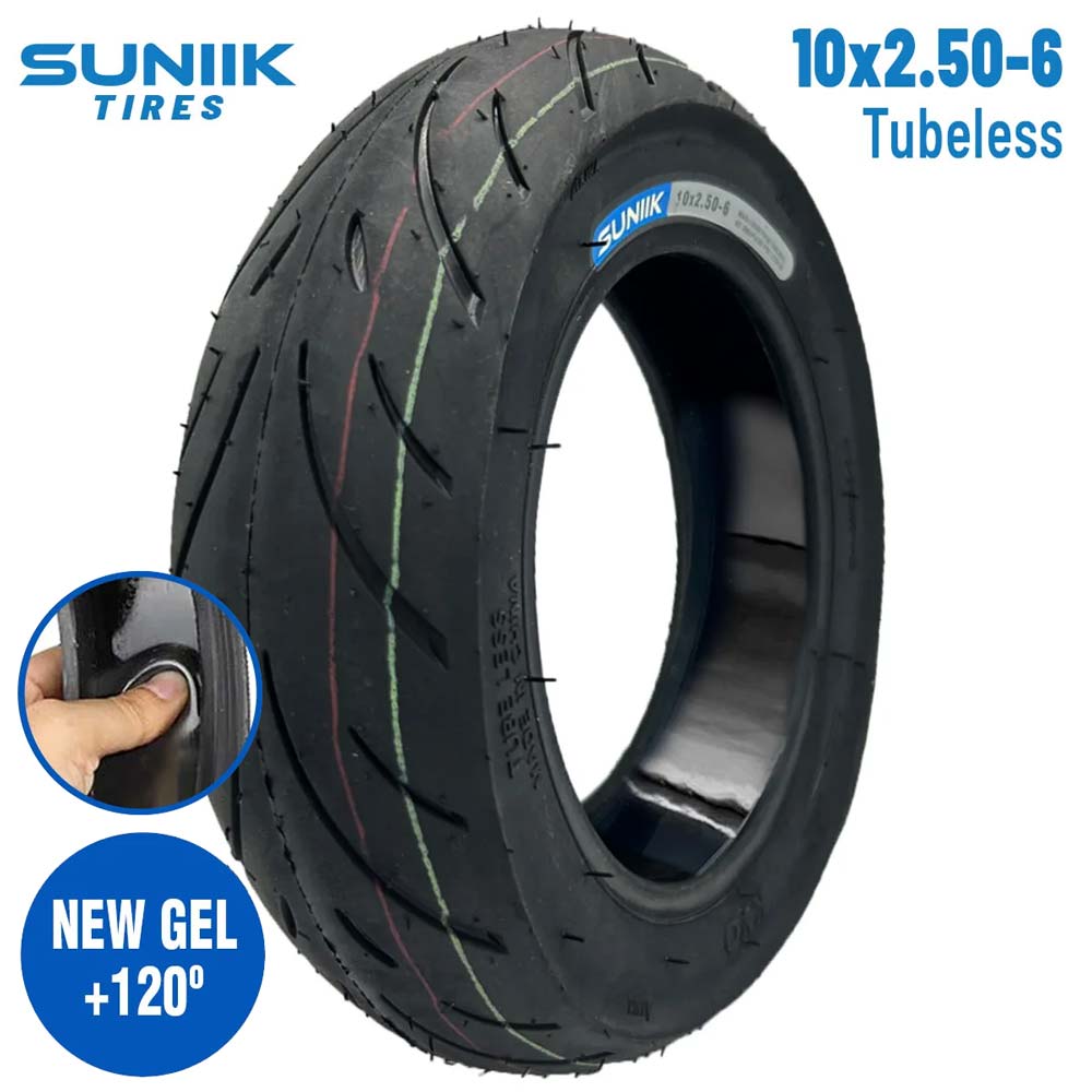 Accesorio para patinetes eléctricos - Neumático con gel antipinchazo 10x2,5-6 Cityroad Tubeless