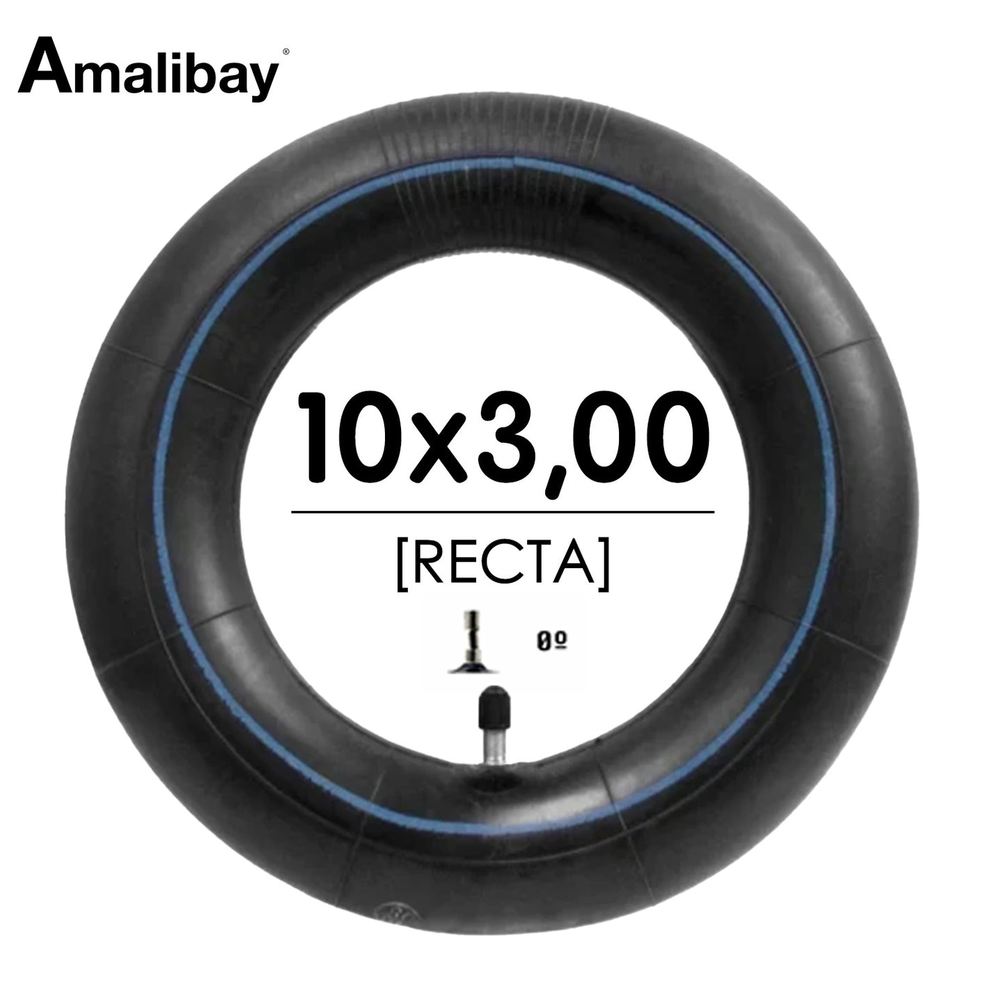 Accesorio para patinetes eléctricos - Cámara de aire 10x3 - 255x80 (válvula recta)