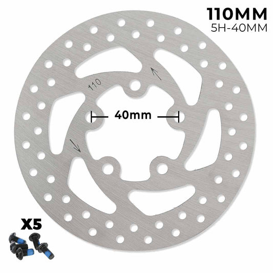 Accesorio para patinetes eléctricos - Disco de freno 110mm Xiaomi (Nuevo modelo) - Redondo (5H -40MM)