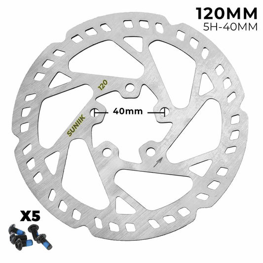 Accesorio para patinetes eléctricos - Disco de freno 120mm para Xiaomi M365 / 1S / Lite, MI3  - Dentado (5H -40MM)