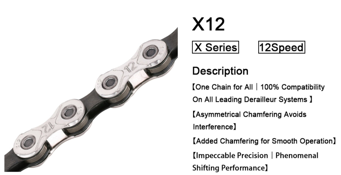 Accesorio para patinetes eléctricos - Cadena Suniik KMC 12V (126 links)