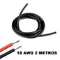 Accesorio para patinetes eléctricos - Cable eléctrico Silicona Flexible 18 AWG (Negro)