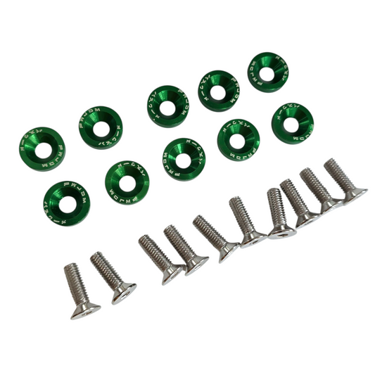 Accesorio para patinetes eléctricos - Arandela Tornillo de Aluminio Verde (Pack 10 unidades)