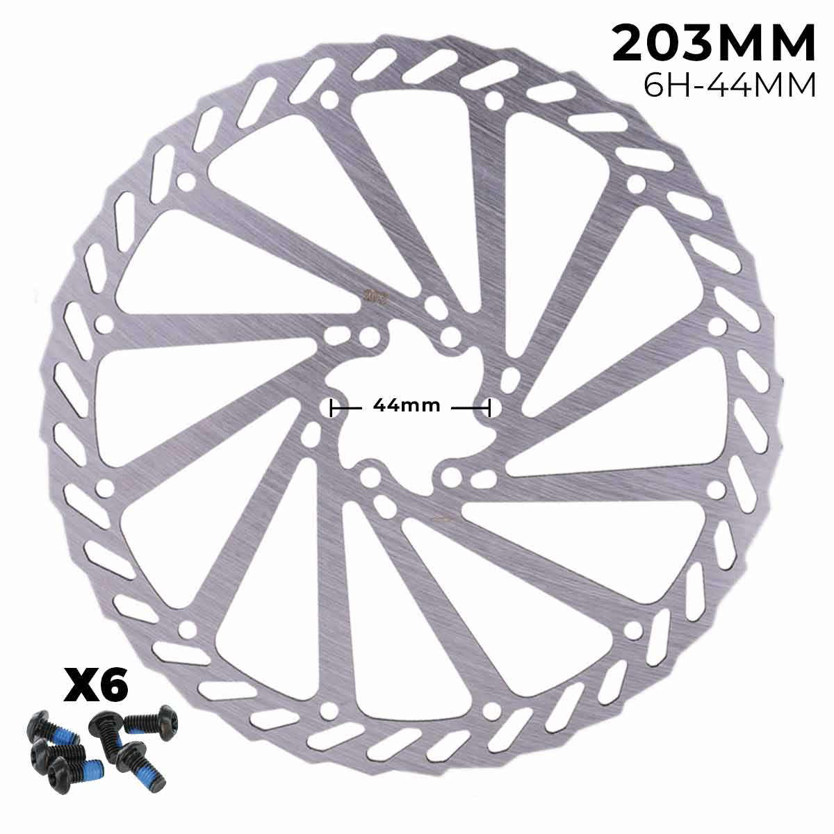 Accesorio para patinetes eléctricos - Disco de freno 203mm - Dentado (6H -44MM)