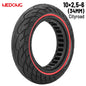 Accesorio para patinetes eléctricos - Rueda maciza 10x2,5-6 Roja (34MM)