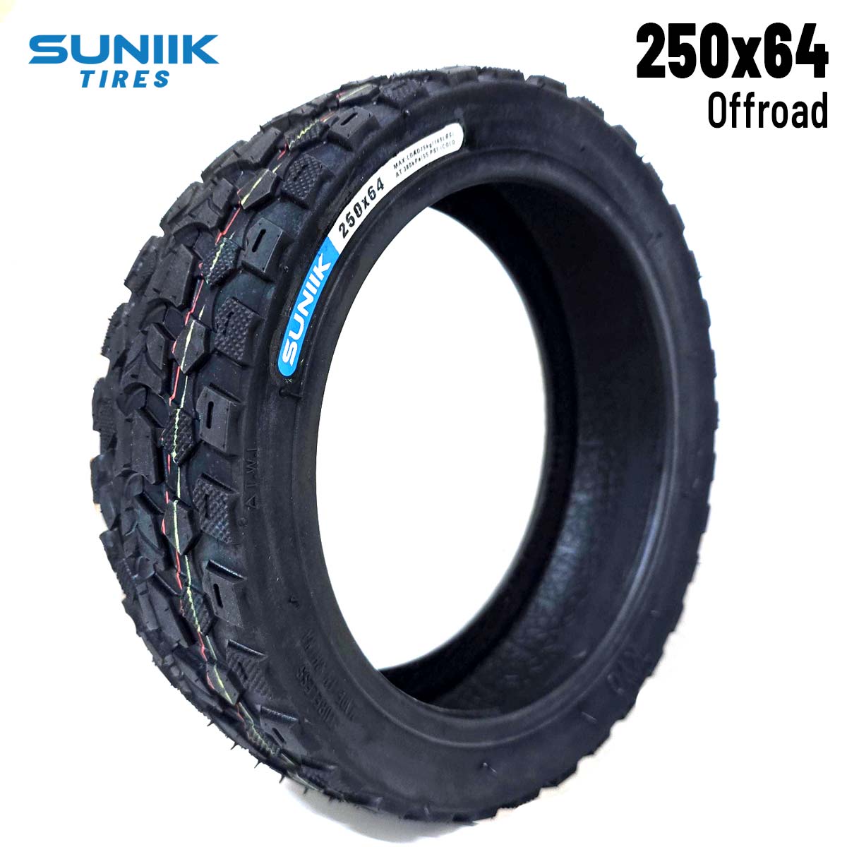 Accesorio para patinetes eléctricos - Neumático 250x64 Tubeless - Offroad