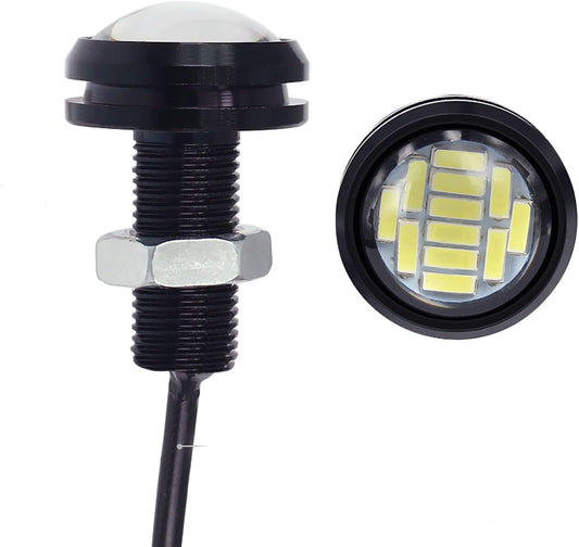 Accesorio para patinetes eléctricos - Luz Led ojo de Aguila (pack de 2 luces) Blanco (12 leds por luz)