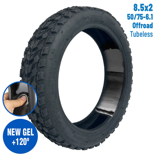 Accesorio para patinetes eléctricos - Neumático 50/75-6.1(8,5x2) Offroad Tubeless (Con gel antipinchazos)  - Compatible con Xiaomi