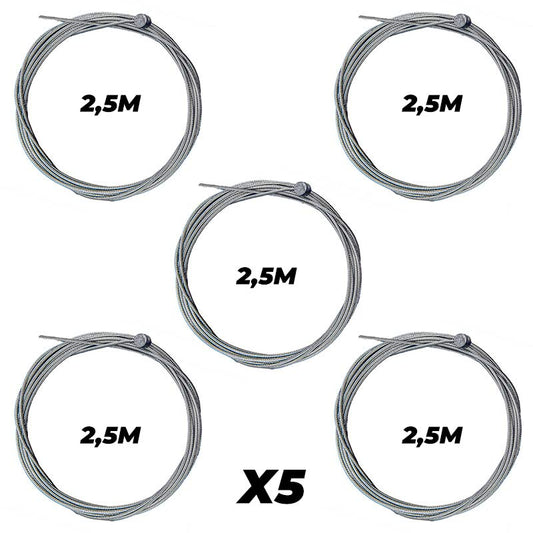 Accesorio para patinetes eléctricos - Cable de freno 2,5 metros genérico (pack de 5 unidades)