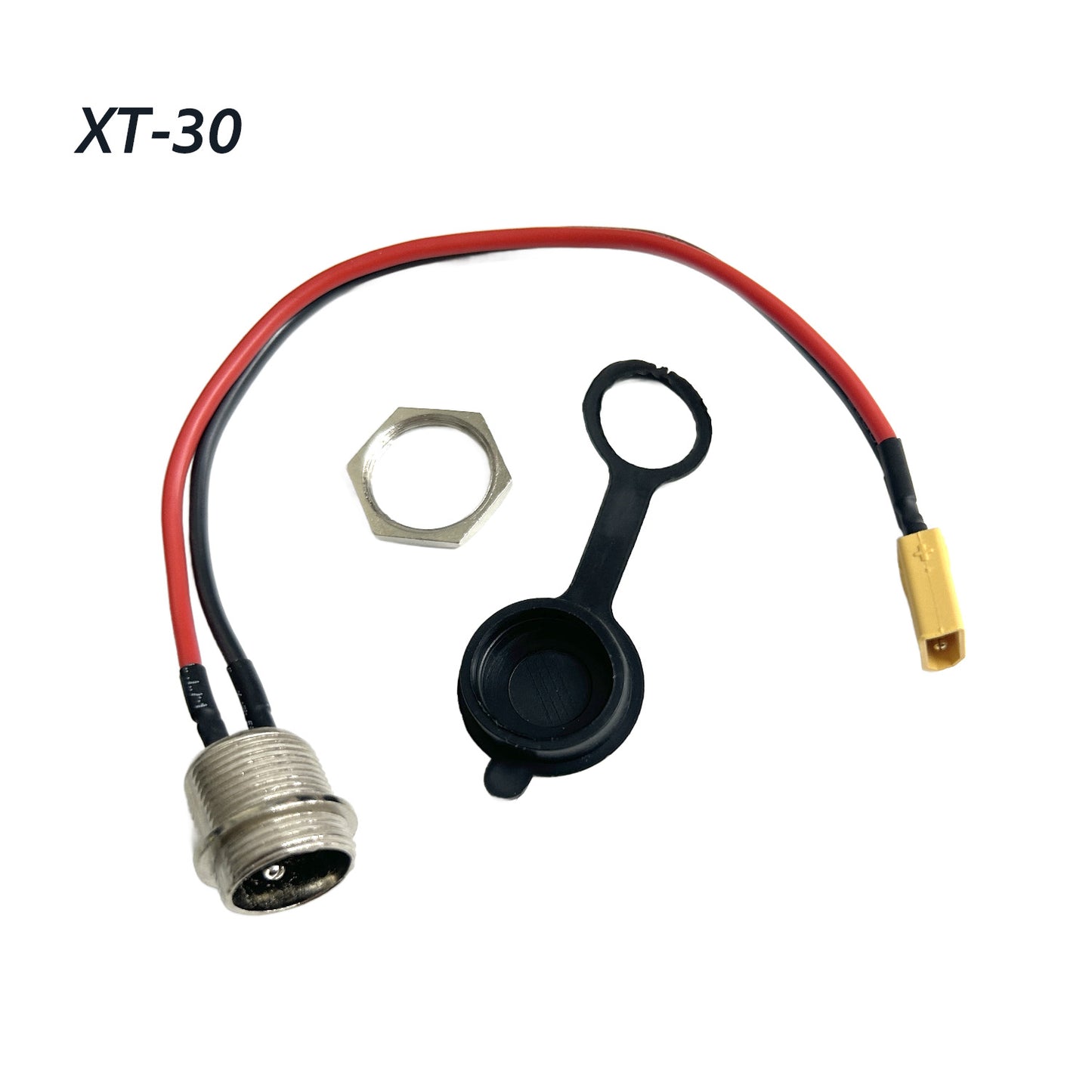 Accesorio para patinetes eléctricos - Toma de carga GX16 con conector XT30 (Incluye tapa de conector)