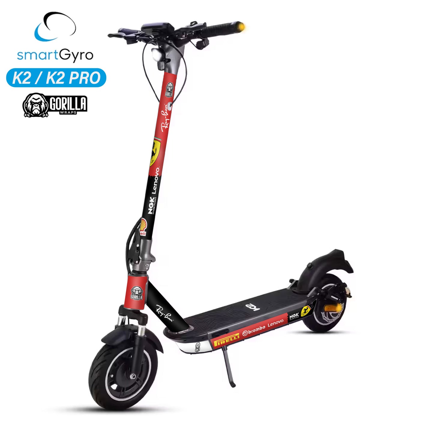 Accesorio para patinetes eléctricos - Vinilo para Smartgyro K2 - Ferrari