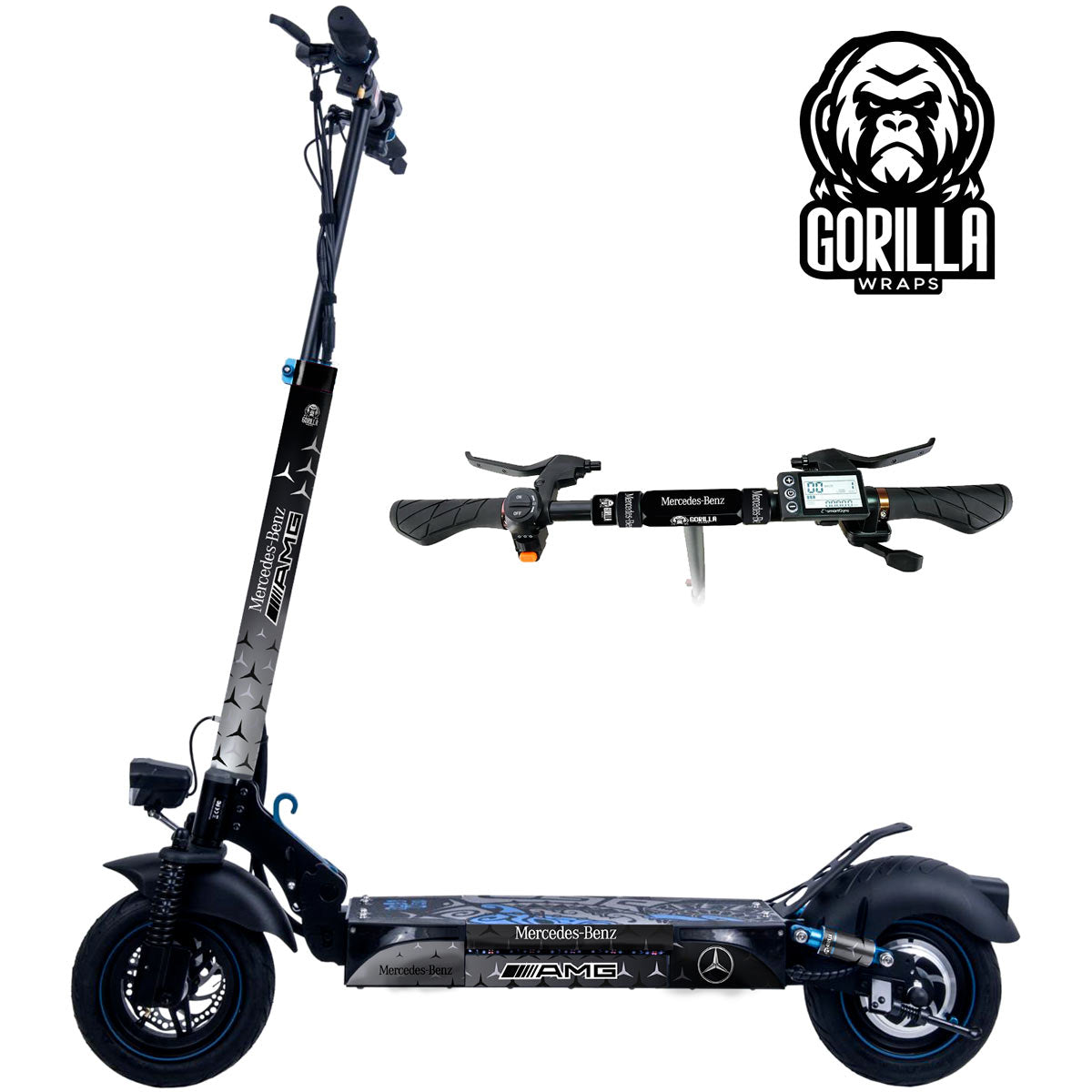 Accesorio para patinetes eléctricos - Vinilo para Smartgyro Rockway, Speedway y Crossover - Mercedes AMG