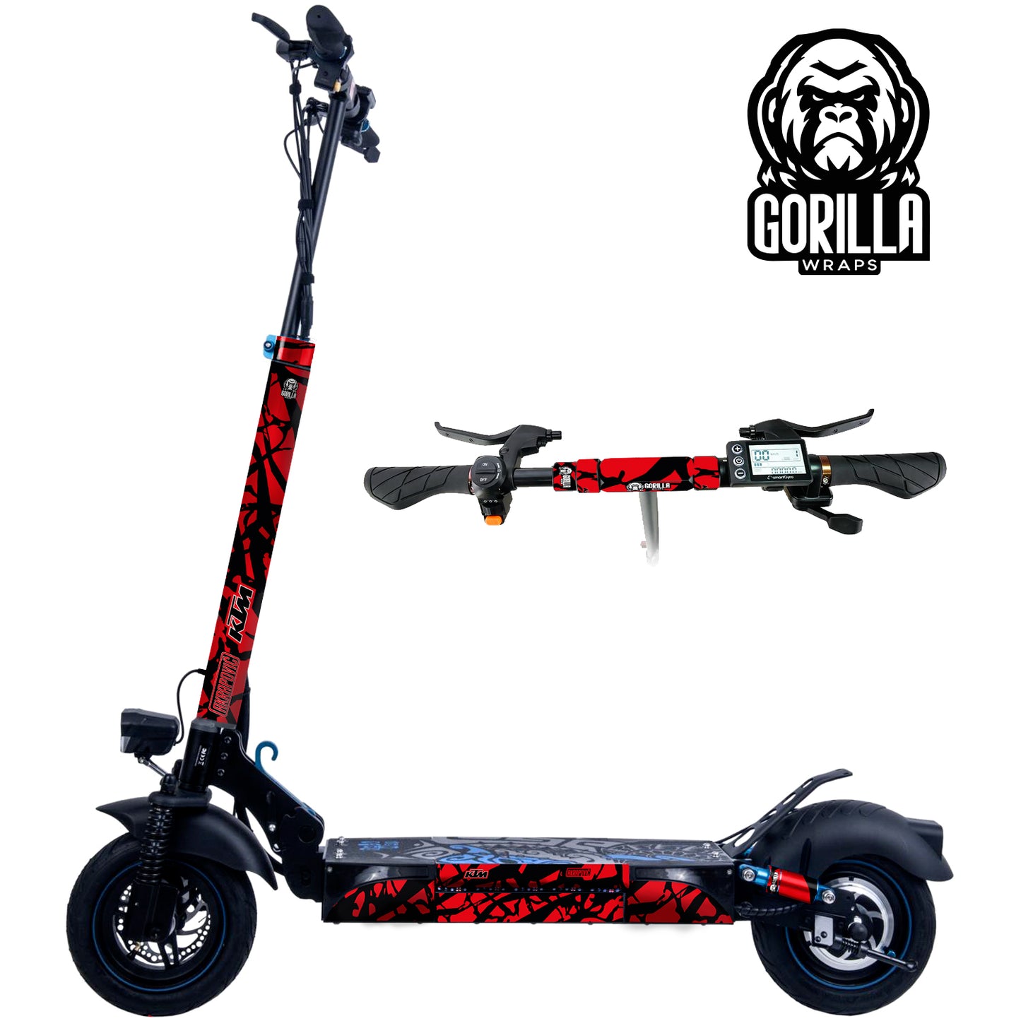 Accesorio para patinetes eléctricos - Vinilo para Smartgyro Rockway, Speedway y Crossover  KTM - Rojo