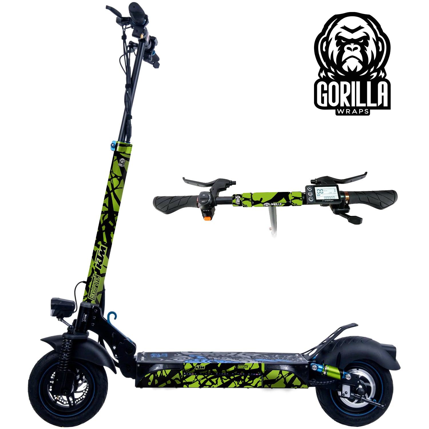 Accesorio para patinetes eléctricos - Vinilo para Smartgyro Rockway, Speedway y Crossover  KTM - Verde