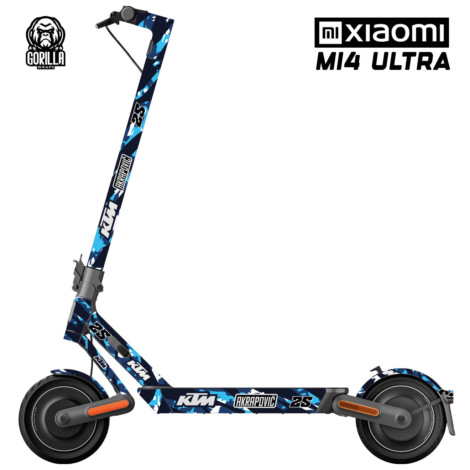 Accesorio para patinetes eléctricos - Vinilo KTM Blue para Xiaomi MI4 ULTRA