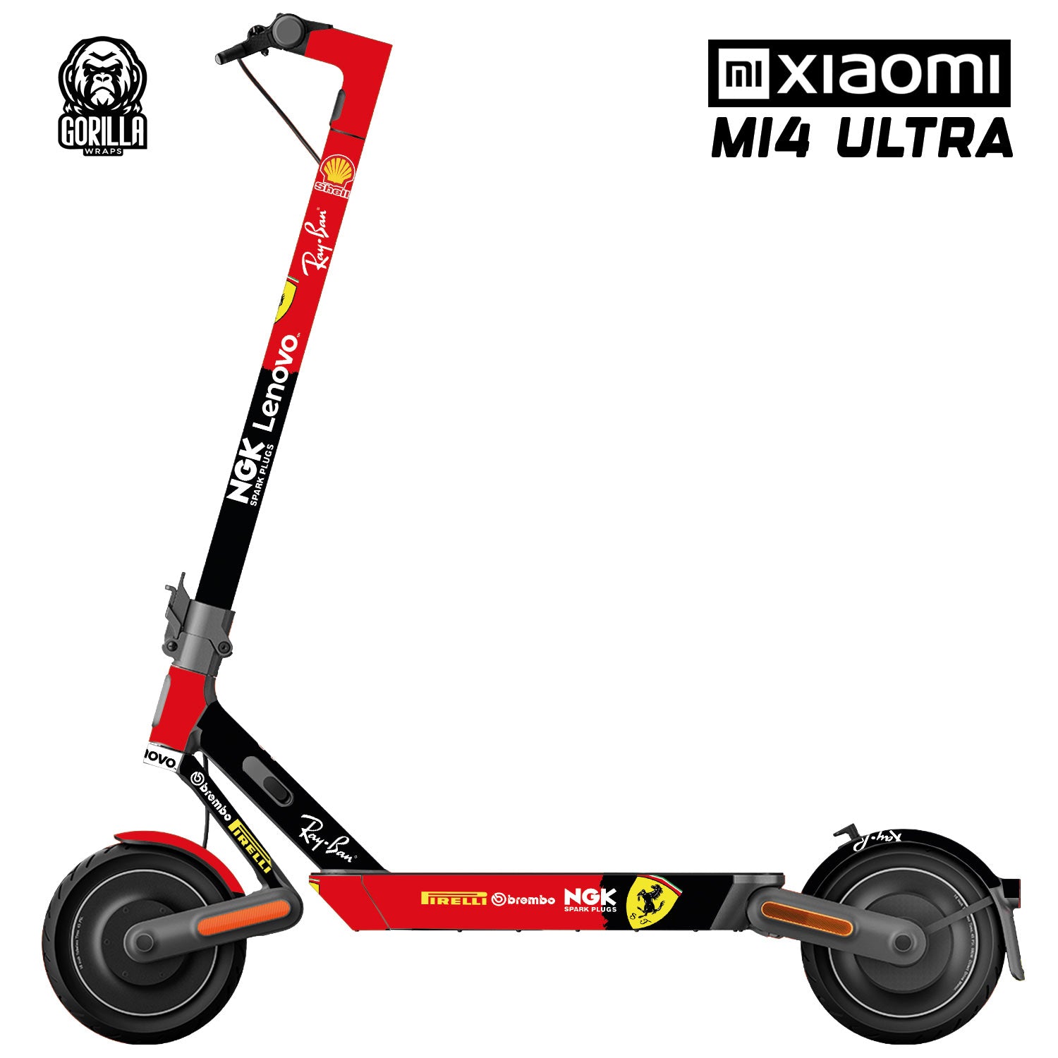 Accesorio para patinetes eléctricos - Vinilo Ferrari para Xiaomi MI4 ULTRA