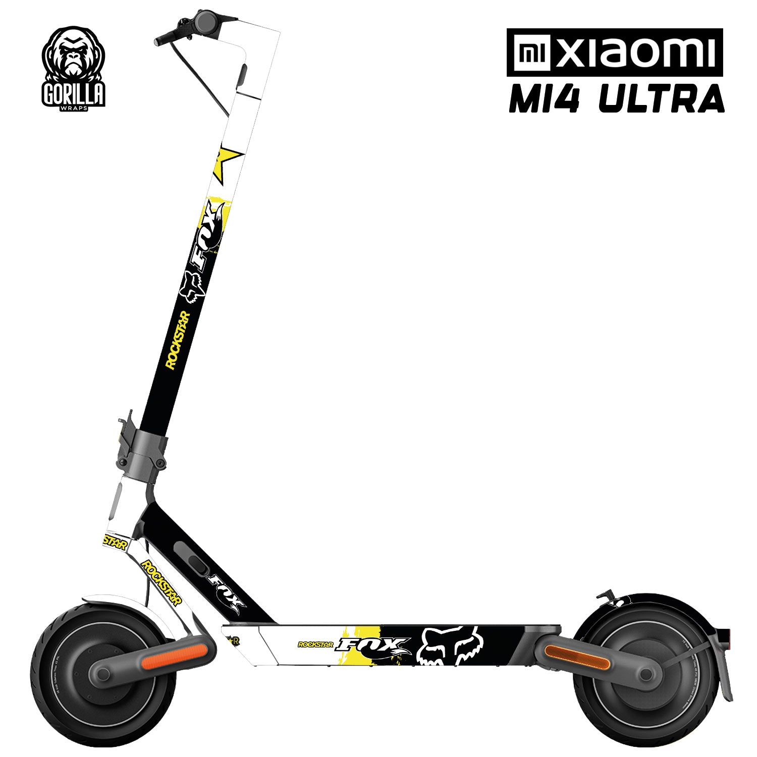 Accesorio para patinetes eléctricos - Vinilo Fox Rockstar para Xiaomi MI4 ULTRA