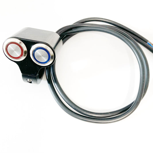 Accesorio para patinetes eléctricos - Botonera doble (interruptor + pulsador) para patinete eléctrico y bicicletas