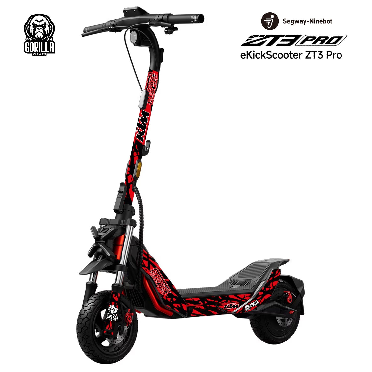 Accesorio para patinetes eléctricos - Vinilo KTM Red para Segway ZT3 Pro