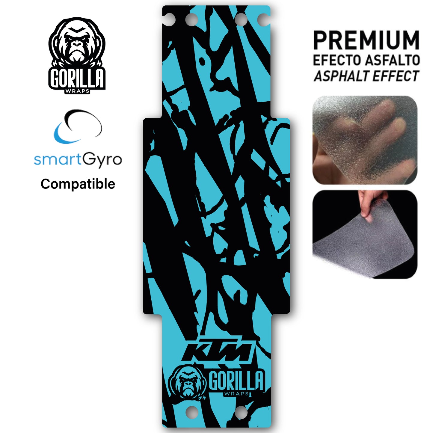 Accesorio para patinetes eléctricos - Base antideslizante para Smartgyro Rockway, Crossover y Speedway - Azul turquesa