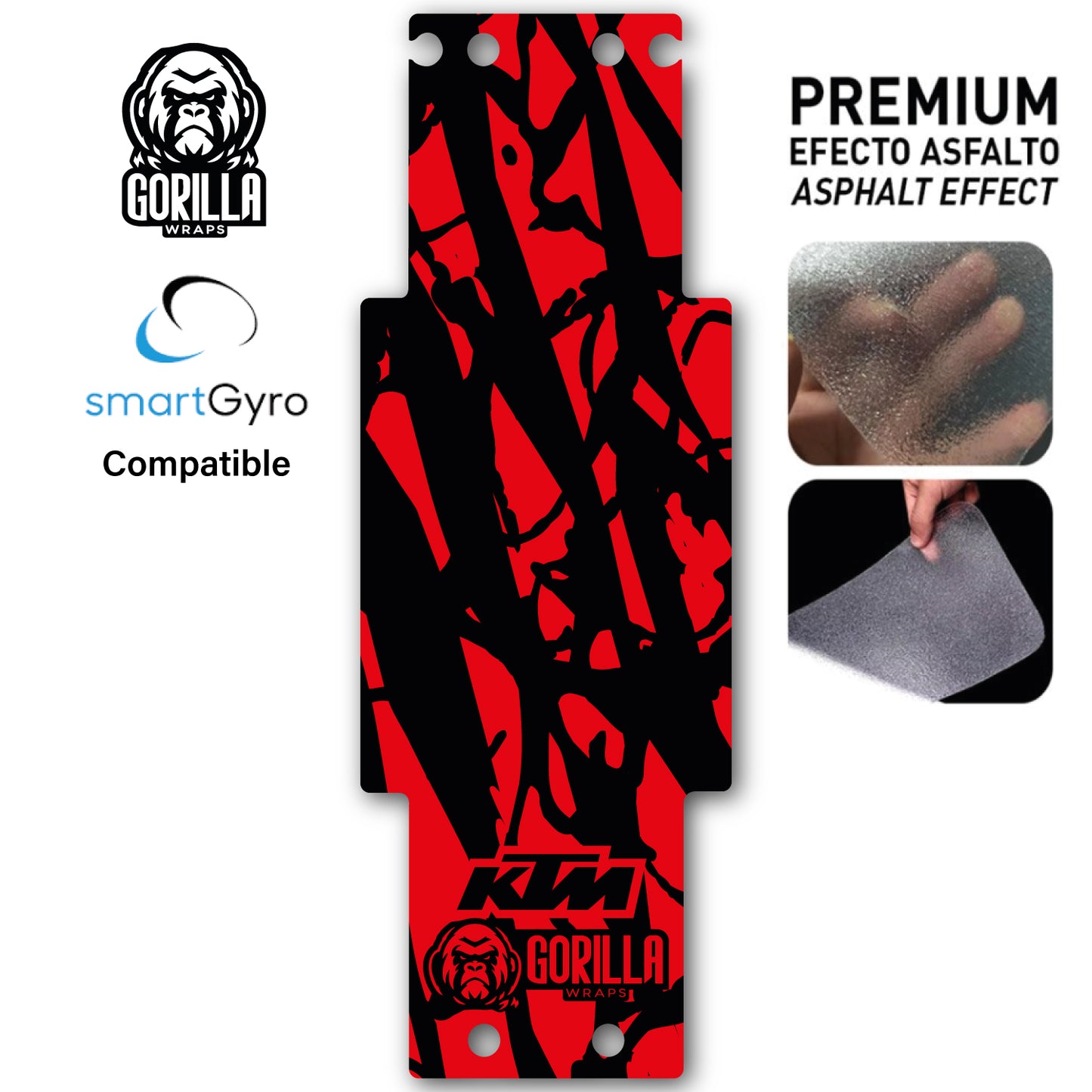 Accesorio para patinetes eléctricos - Base antideslizante para Smartgyro Rockway, Crossover y Speedway - Rojo