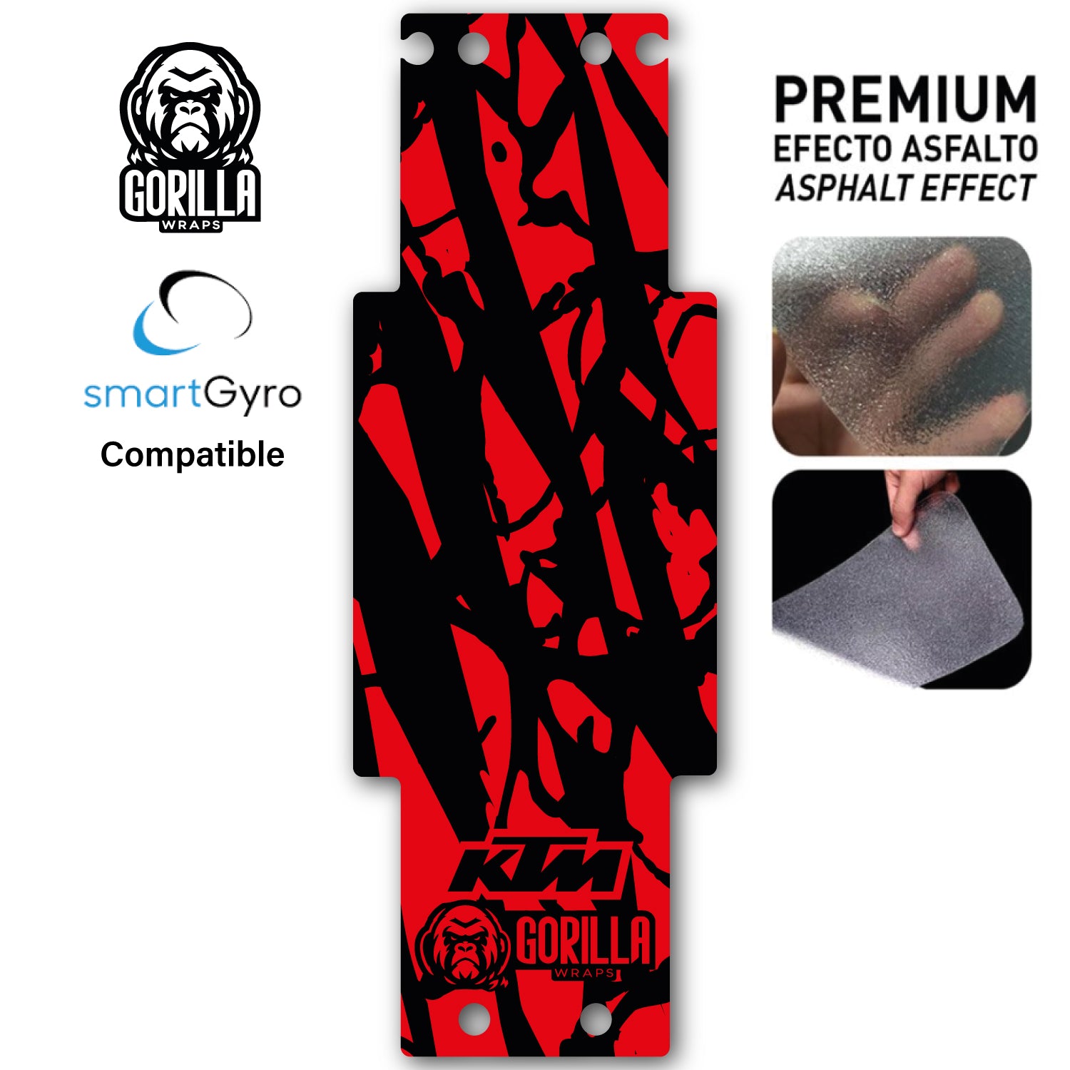 Accesorio para patinetes eléctricos - Base antideslizante para Smartgyro Rockway, Crossover y Speedway - Rojo