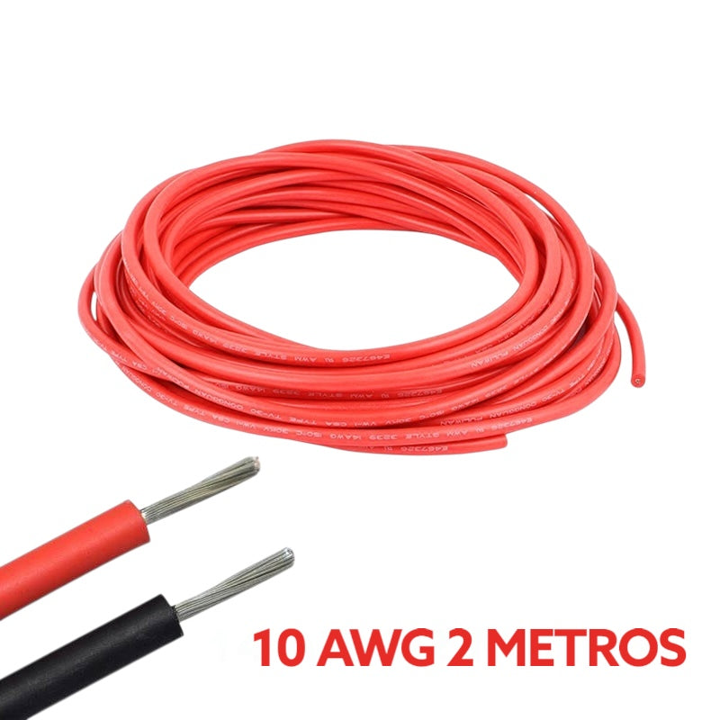 Accesorio para patinetes eléctricos - Cable eléctrico Silicona Flexible 10 AWG (Rojo)