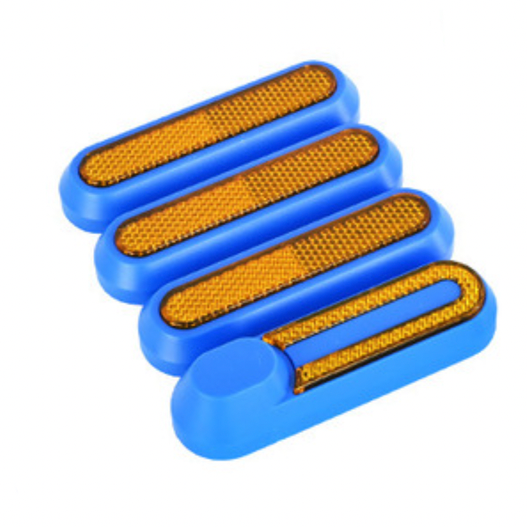 Accesorio para patinetes eléctricos - Tapa embellecedor catadióptrico reflectantes tornillo V2 para Xiaomi azul