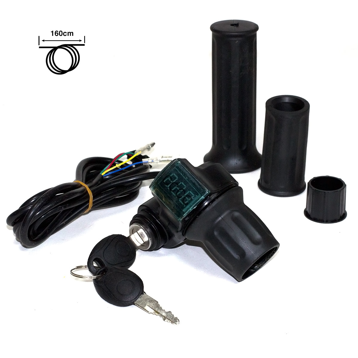 Accesorio para patinetes eléctricos - Acelerador de puño con llave indicador de batería (36V) - conector SM