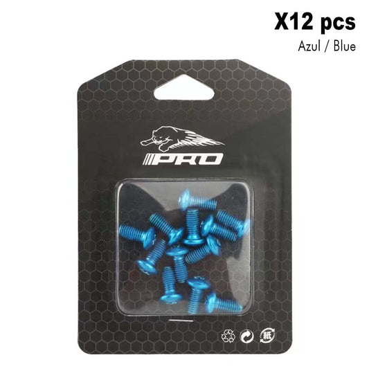 Accesorio para patinetes eléctricos - Tornillos de disco azul (Pack 12 unidades)