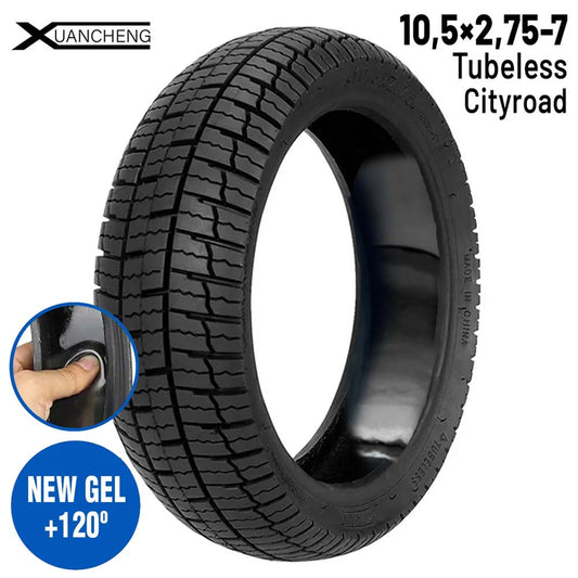 Accesorio para patinetes eléctricos - Rueda cubierta 10,5x2,75-7 Tubeless  (Gel antipinchazos)