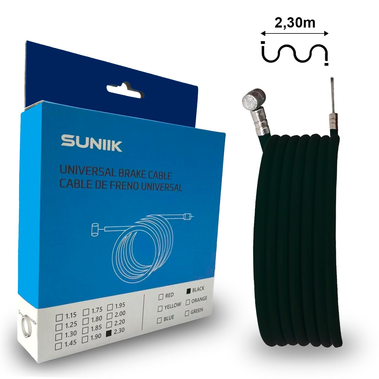 Accesorio para patinetes eléctricos - Cable de Freno Genérico 2.3 metros (Negro)