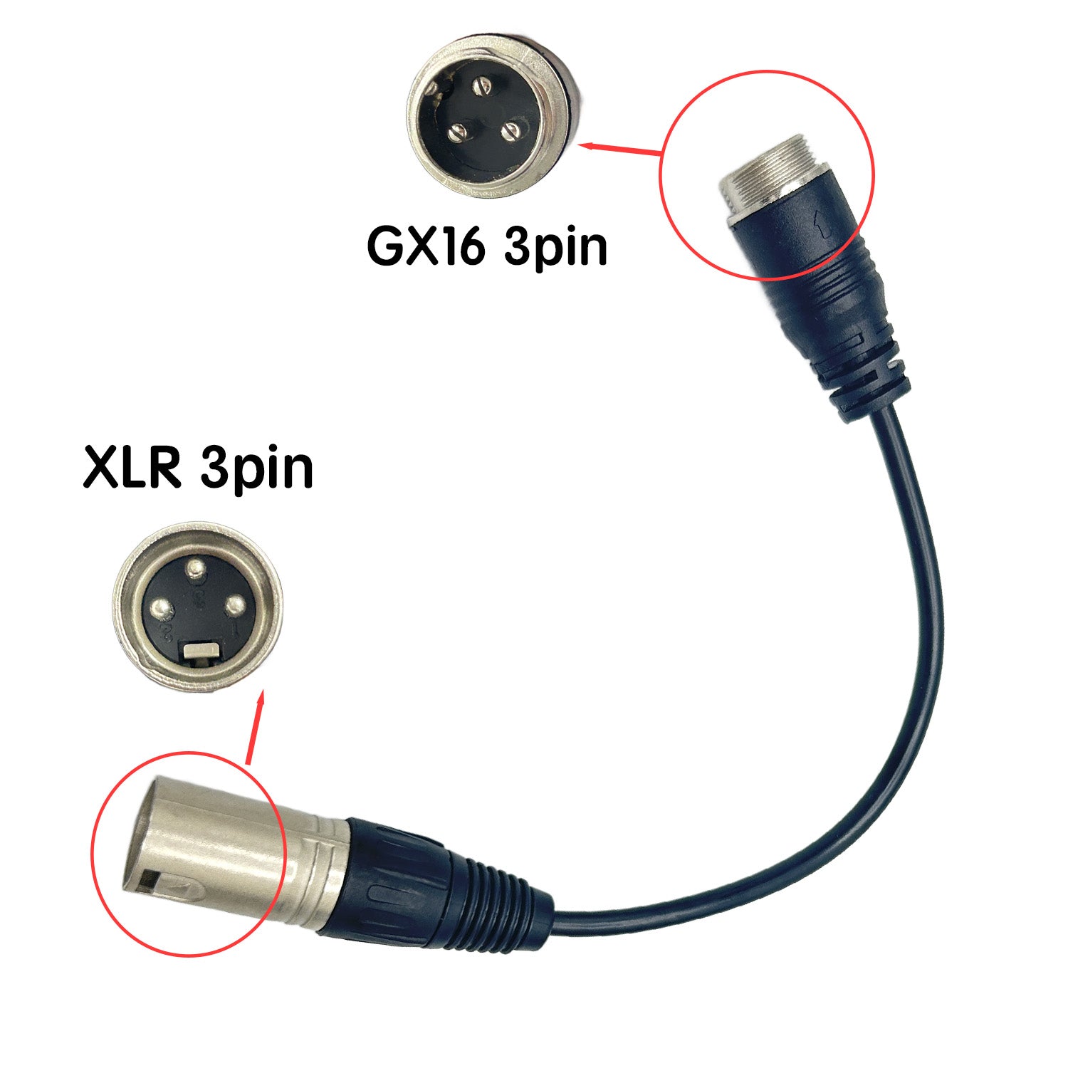 Accesorio para patinetes eléctricos - Cable conversor GX16 a XLR 3 Pines