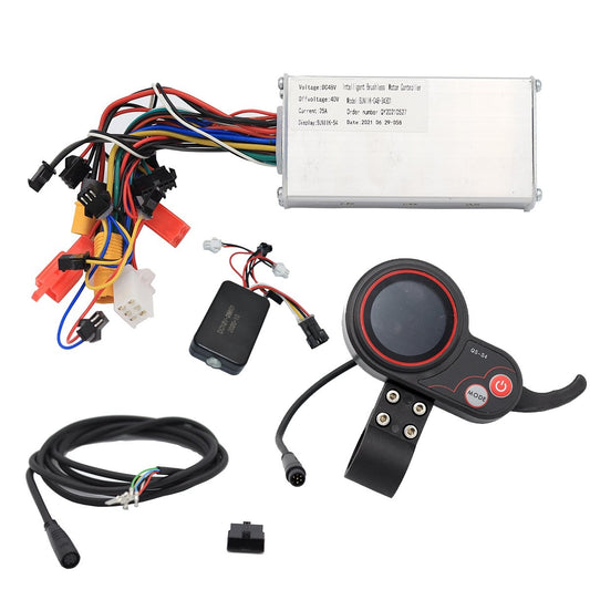 Accesorio para patinetes eléctricos - Kit electrónica genérico 36V (Display QS S4 + Controladora + Cableado)