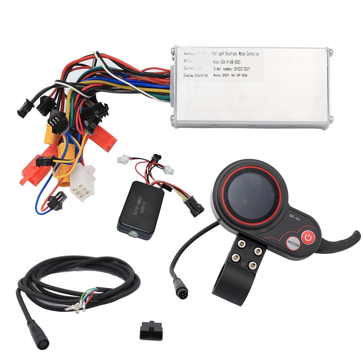 Accesorio para patinetes eléctricos - Kit electrónica 60V (Display QS S4 + Controladora + Cableado)