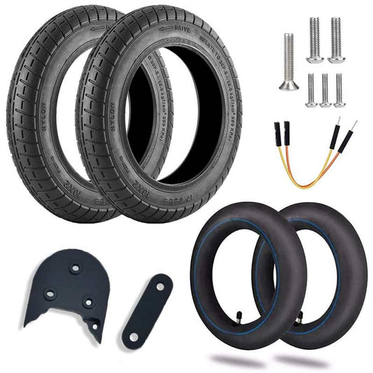 Accesorio para patinetes eléctricos - Kit completo 10 pulgadas para Xiaomi (negro)