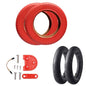 Accesorio para patinetes eléctricos - Kit completo Rueda Cubierta 10x2 pulgadas (Neumáticos rojos)