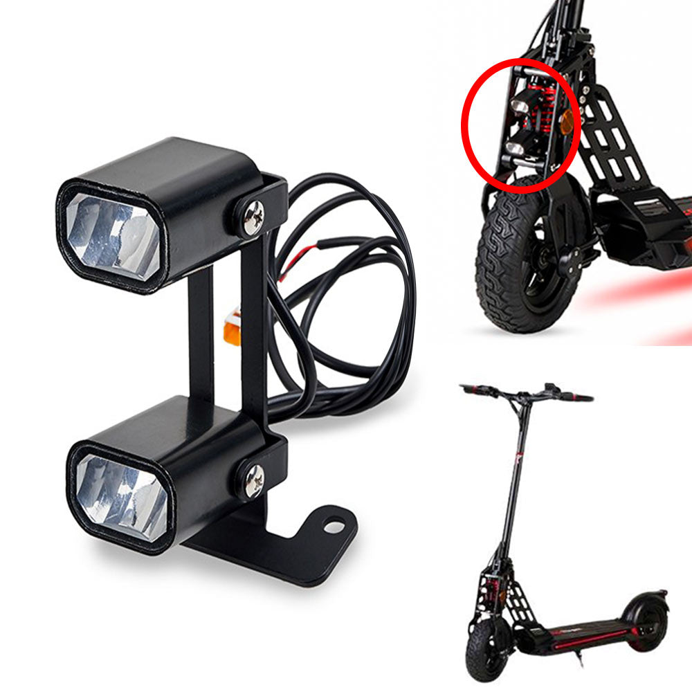 Accesorio para patinetes eléctricos - Luz delantera doble para Bogist Urbetter M6, Ecoxtrem Bison, B-Mov freestyle 5 y similares