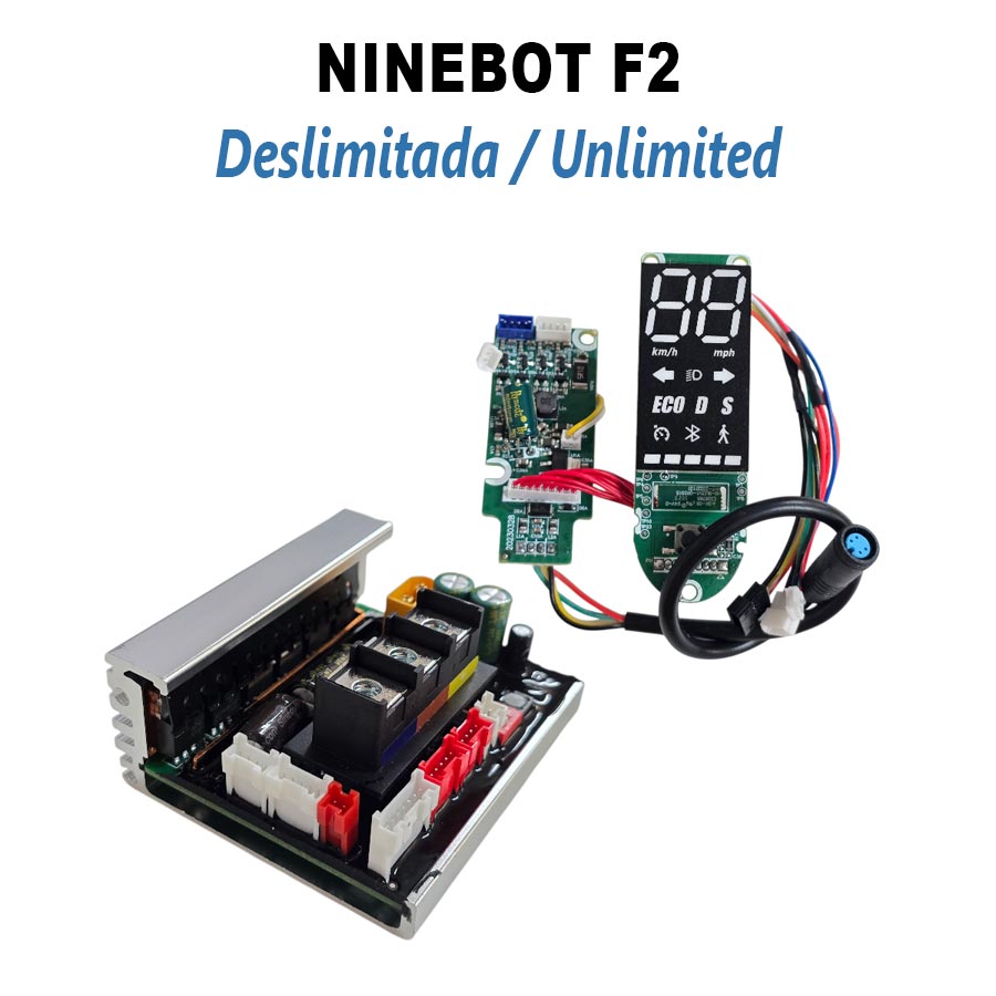 Accesorio para patinetes eléctricos - Pack controladora y display para Ninebot F2 (Deslimitado ±35km/h)